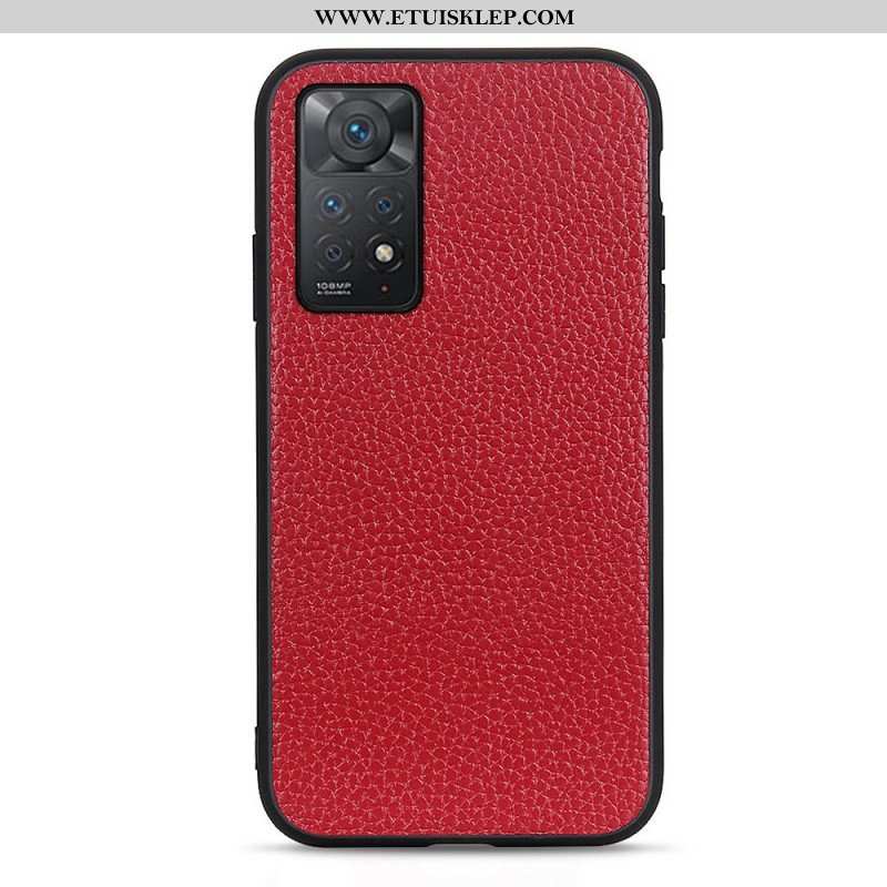 Etui do Xiaomi Redmi Note 11 Pro / 11 Pro 5G Prawdziwa Skóra Litchi